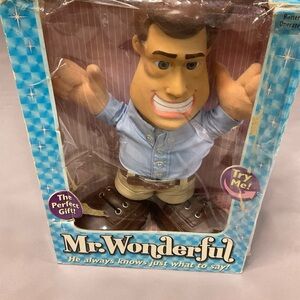 Talking Plush Toy with Blue Shirt and Brown Shoes